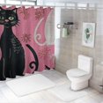 thumbnail image 7 of ONETECH Cute Cat Shower Curtain Multiple Sizes 100% Polyester Fiber Home Bathtubs Bathroom Decoration Mother's Day Durable and Washable with Hooks 36x72, 7 of 7