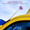 thumbnail image 4 of unbranded 5Ud Topper De Antena Auto Corazón Morado Accesorio Exterior Para Camión Suv Y Motocicleta, 4 of 6