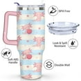 thumbnail image 3 of 40oz Cute Colorful Axolotl Stainless Steel Flip Straw Tumbler Spill Proof Travel Cup Double Wall Vacuum Insulated Coffee Mug with Top Handle, 3 of 6