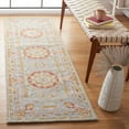 thumbnail image 3 of SAFAVIEH Micro-Loop Lyssa Medallion Area Rug, Green/Grey, 4' x 6', 3 of 9