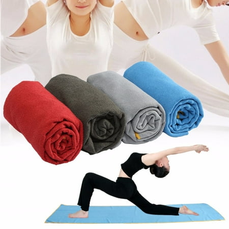 72.05x24.80'' Non-Slip Soft Microfiber Travel Exercise Fitness Yoga Mat Cover Towel Blanket with Carry Bag (Best Morning Exercise Routine)