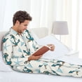 thumbnail image 6 of Picia Anchors And Shells Pattern Men’s Long-Sleeve Sleepwear Set - Soft 2-Piece Loungewear with Pockets, Comfy PJs for Relaxing Nights-XX-Large, 6 of 7
