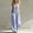 Purple, variant on Casual Summer Sleeveless Jumpsuit With V-Neck Button Front And Striped Pattern, Solid Loose Fit