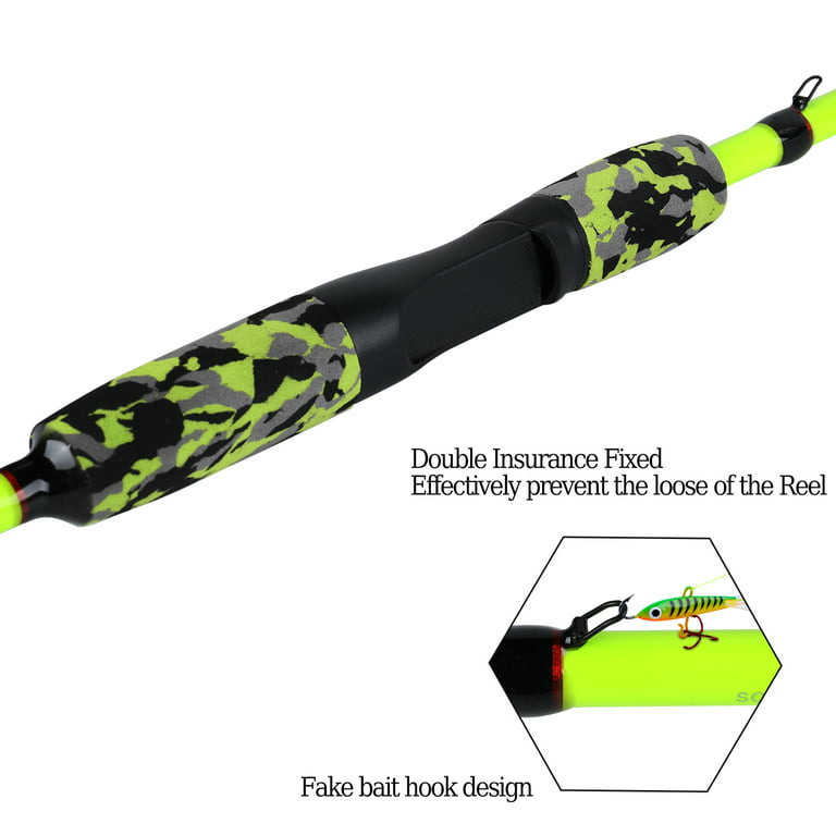 Sougayilang Baitcasting/Spinning Rods 6ft Carbon Fiber 2 Pieces Carp  Fishing Pole 