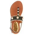 thumbnail image 4 of Victoria K Women's Denim and Pearls Sandals, 4 of 4