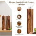 thumbnail image 4 of Juego 2 Molinillos Sal y Pimienta Madera Acacia 20cm Recargables con Núcleo Cerámico Ajuste Grosor Molinillo Especias Regalo Cocina Elegante, 4 of 5