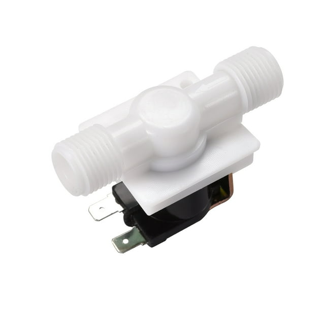 Unique Bargains AC24V G1/2 Plastic Water Electric Solenoid Valve N/C Pressure Inlet Flow Switch