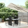 thumbnail image 5 of vidaXL Patio Bar Set Outdoor Table and Chair Set with Cushions Poly Rattan, 5 of 38