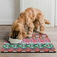 thumbnail image 2 of Boho Retro Floral Pet Feeding Mat-Absorbent Pet Placemat for Food and Water Bowl, with Waterproof Rubber Backing, Quick Dry Water Dispenser Mat for Dog and Cat (16"x24"), 2 of 5