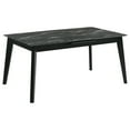 thumbnail image 4 of Crestmont 78-inch Extension Dining Table Black Faux Marble, 4 of 11