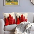 thumbnail image 4 of Red Christmas Pillow Covers 16x16 Inch Set of 2 Santa Tree Gold Snowflake Xmas Decorative Square Throw Pillows for Couch Winter Holiday Pillow Cases Farmhouse Home Decor for Sofa Porch Outdoor, 4 of 6