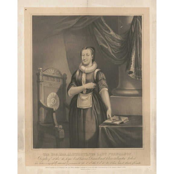 Print: The Hon. Mrs. Aldworth, The Lady Freemason, 1860