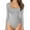 Gray, variant on Jumpsuit for Women Long Sleeve Bodysuit Tummy Control Leotard Shapewear Mock Neck Bodysuit High Neck Fitted Erogenous Bodysuit Rompers Jumpsuit Gray