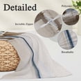 thumbnail image 3 of Beige Brown Blue Long Body Pillow Covers, Vintage Abstract Mottled Texture Soft Throw Pillow Cases with Invisible Zipper, Decorative Pillowcase Pillows Protectors for Sofa Bed Couch 20"x60", 3 of 9