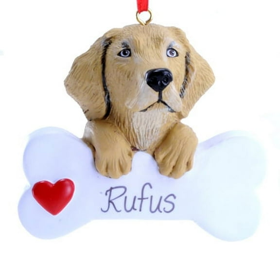 Personalized Ornament Yellow Lab Polyresin Retriever Loyal Dog Puppy 550Y