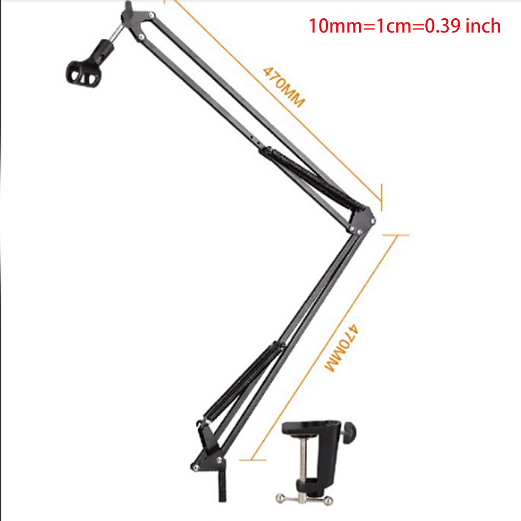 Boom Arm Stand Heavy Duty 360° Adjustable Metal Mic Stand Desktop Bracket