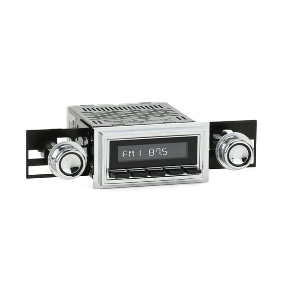 RetroRadio Compatible with 1969-73 Ford Mustang Features Include Bluetooth, AUX, AM/FM LACB-M1-126-08-77F