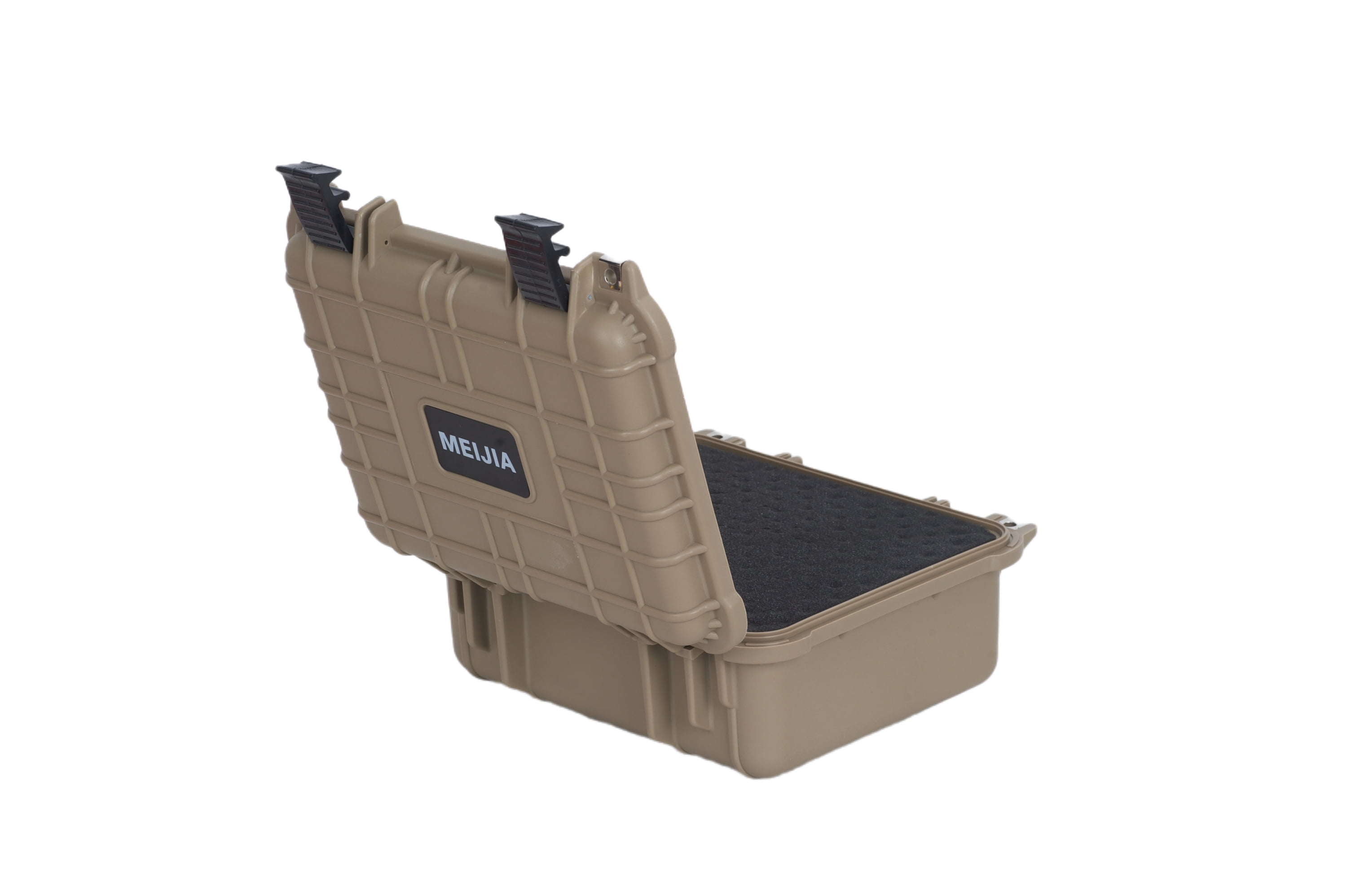 MEIJIA Portable All Weather IP67 Waterproof Hard Case with  Foam,Desert Tan,13.35 x11.63x5.98inches
