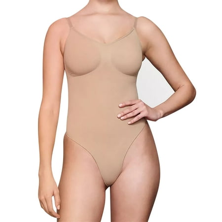 PEASKJP Moisture Wicking Shapewear for Women Tummy Control Shapewear  Mid-Thigh Seamless Sculpting Body Shaper, A XL 