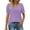 Purple, variant on Olyvenn Womens Summer Tops Dressy Casual Puff Short Sleeve Shirts 2025 Fashion Square Neck Tshirts Loose Fit Blouses Black XL