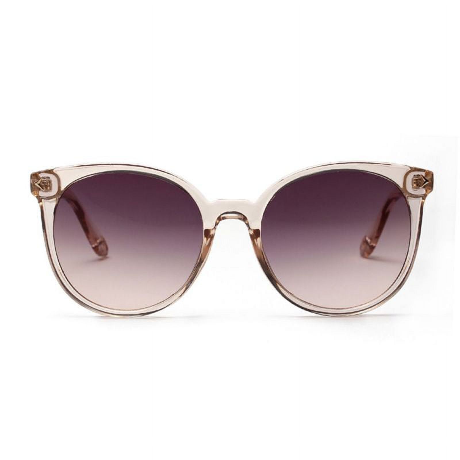 Retro Round Transparent Frame Sunglasses Women Men Brand Designer Sun Glasses for Women Alloy Mirror,Coffee - image 3 of 3