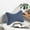 Navy, variant on 100Fens Ice Silk Home Office Duple-Use Memory Foam Recliner Small Pillow Neck Headrest Chair Pillow Car Seat Cervical Pillow Cushion Neck Protection
