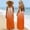 Orange(New), variant on PNTUTB Women's Summer Fashion Gradient Print Casual Sleeveless Backless Loose Comfortable Spaghetti Strap Maxi Dress