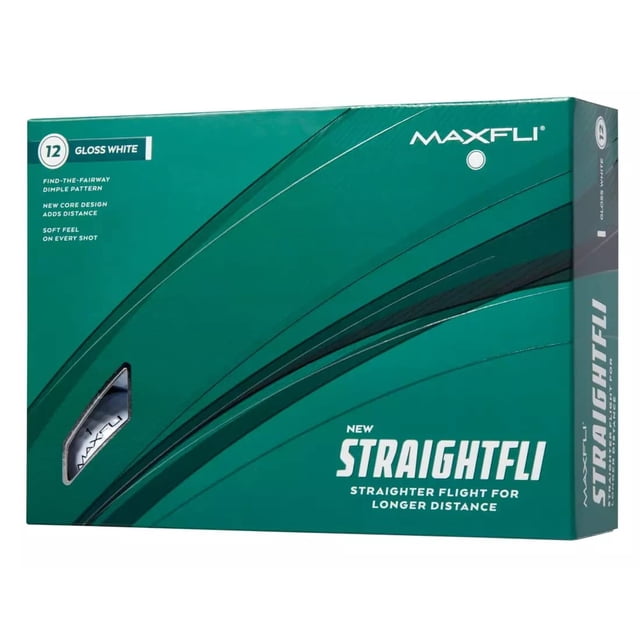 Pelotas de Golf Maxfli Straightfli Paquete de 12 con Ayuda Mejorada