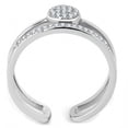 thumbnail image 3 of Womens Silver Rings High polished (no plating) Stainless Steel Ring with AAA Grade CZ in Clear DA048, 3 of 4