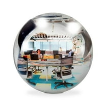 Skywin Convex Mirror Fortune Magic Ball Cubicle Decorations - Cubicle Mirror, Desk Mirror to See Behind You, Aesthetic Office Cubicle Accessories, Rearview Mirror(Silver)