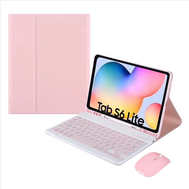 Funda con Teclado y Ratón para Galaxy Tab S6 Lite Rosa