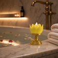 thumbnail image 7 of Electronic Candle Lotus Flower Ambient Night Light, Mini Safe Flickering LED Home Decor, Battery Operated Plastic Lantern, 7 of 7