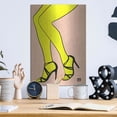 thumbnail image 6 of Luxe Metal Art 'Legs in Yellow' by Giuseppe Cristiano, Metal Wall Art, 12"x16", 6 of 9