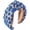Raffia Hairband Bule, variant on Women's Boho Wide Knotted Rattan Woven Headbands with Pom Pom Hair Hoop - Summer Beach Party Hair Accessories (Raffia Hairband Bule)