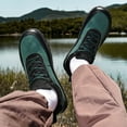 thumbnail image 3 of Mens Non Slip Faux Suede Leather Walking Shoes Wide Toe Box Slip On Sneakers Lightweight Hiking Shoes, 3 of 8