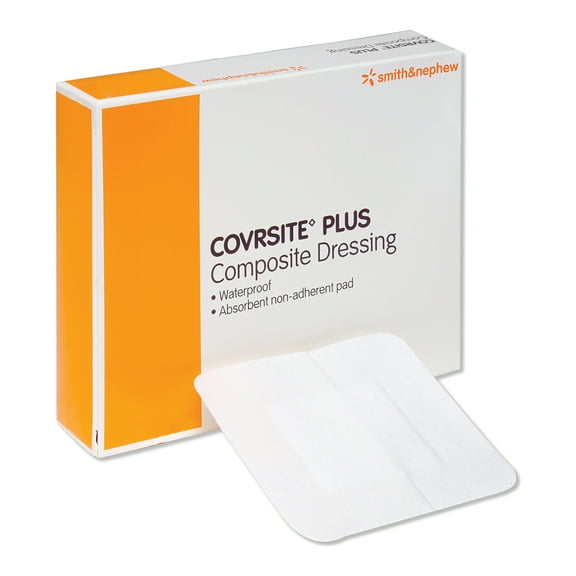 COVRSITE Plus Composite Dressing, Non-Sterile, 6 in x 6 in, 10 Count, 10 Packs, 100 Total