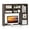 Grey, variant on Costway Desktop Bookshelf Desk Storage Hutch with 7 Open Cubbies & 3 Adjustable Shelves Natural