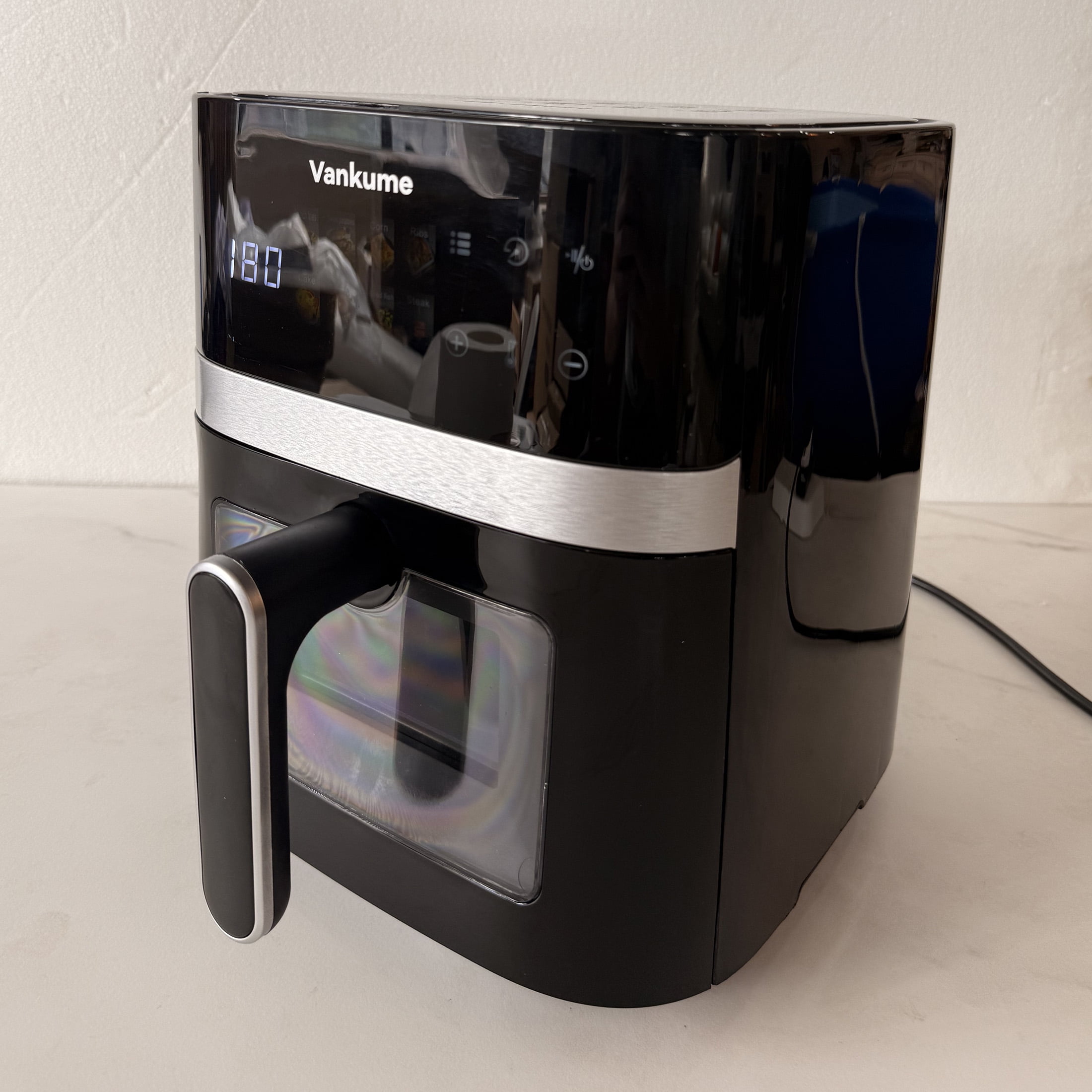 Vankume Air Fryer, 5L Large Air Fryer with Vortex Rapid Air Technology, 1500W, 12 One-Touch Presets for Healthier Cooking, See-Through Window, Auto Shut-Off & Easy-Clean Non-Stick Basket