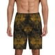 thumbnail image 1 of Balery Gold Dragonfly Mandala Pantalones cortos de pijama de punto de algodón para hombre con cinturilla y bolsillos-X-Large, 1 of 6