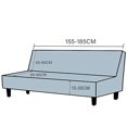 thumbnail image 5 of Stretch Armless Sofa Slipcover Armless 2 Seater Sofa Cover, 5 of 5
