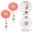 thumbnail image 5 of 2pcs Retractable Design Badge Holder Reel Clip Crystal Rhinestone Name Tag, 5 of 5