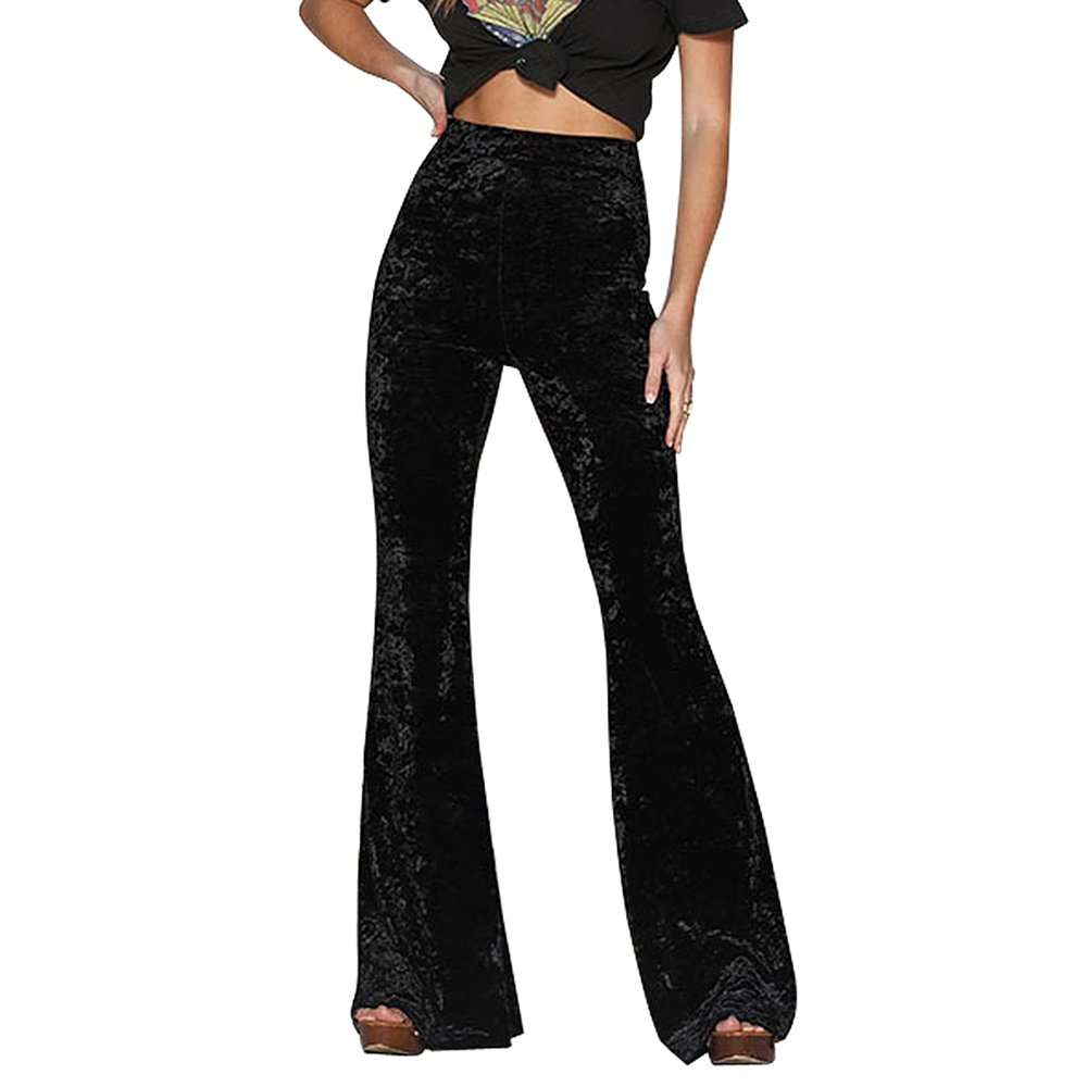 high waisted black bell bottom pants