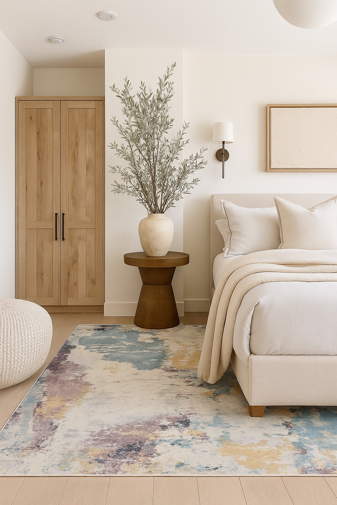 Rug Branch Nomad Abstract Indoor Area Rug, Beige Blue, Modern - Living Room, Bedroom, Dining Room, and Kitchen