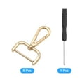 thumbnail image 3 of Uxcell 8Pcs Swivel Clasps, 1.25" Detachable Snap Hook with Screwdriver, Light Gold, 3 of 7