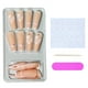 thumbnail image 1 of Uñas largas tipo ataúd, uñas con flores, uñas postizas, uñas bonitas con cobertura total, puntas de uñas acrílicas para mujeres y niñas, 24 unidades, 1 of 8