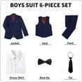 thumbnail image 5 of Boys' Suits Formal Tuxedo Slim Fit Boys Suit Set for Wedding Outfit Teen Boy Dress Clothes, 5 of 12