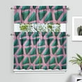 thumbnail image 2 of Fashionable 3-Piece Kitchen Curtains Set - Aesthetic Abstract Print, Colorful Pop Art Tier Curtains & Valance, Vintage Farmhouse Window Panels, 2 of 6