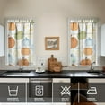 thumbnail image 2 of Fall Kitchen Curtains 39 Inch Short - 32Panel Set, Autumn Harvest Print, Rod Pocket Window Treatment for Thanksgiving, Farmhouse, Cafe, Living Room - Machine Washable, 2 of 4