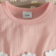 thumbnail image 5 of KPOPLK 2 Piece Baby Girl Outfit Summer Tulle Romper DressBubble Bodysuit and Bow Headband Set 0 3 6 9 12 18 Months(9-12 Months,Red), 5 of 6