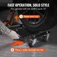 thumbnail image 4 of Wheel Dolly, 6000 lbs/2722 kg Car Moving Dolly, Wheel Dolly Car Tire Stake Set of 4 Piece, Heavy-duty Car Tire Dolly Cart Moving Cars, Trucks, Trailers, Motorcycles, and Boats, 4 of 11